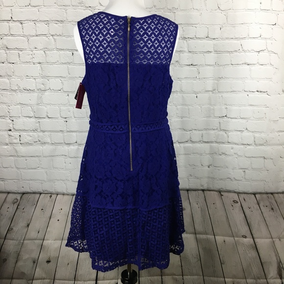 Xhilaration Cobalt Full Bloom Lace Dress - Picture 4 of 6